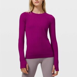Lululemon Rest Less Pullover Deep Fuschia 4